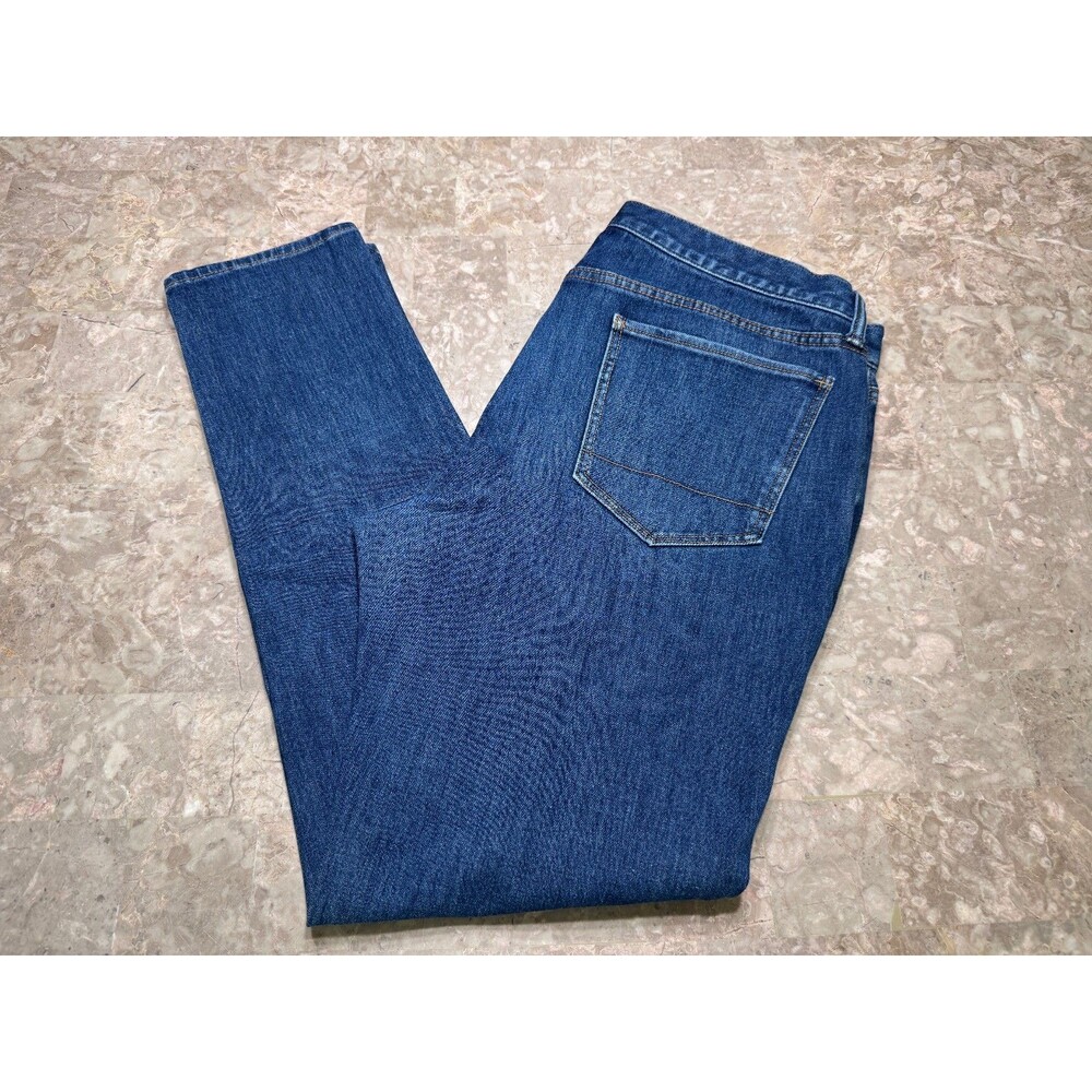 Banana Republic Men's Travel Stretch Skinny Fit Dark Jeans , Actual Size 36x29